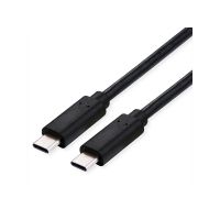 ROLINE USB4 Gen3x2 40Gbit/s Kabel C-C ST/ST 100W 0.5m - Kabel - Digital/Daten