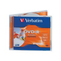 Verbatim 10 x DVD-R - 4.7 GB 16x - breite bedruckbare Fläche für Fotos - Jewel Case (Schachtel)