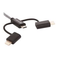 SANDBERG 3in1 - Lade-/Datenkabel - USB (M) bis Micro-USB Typ B, Lightning, USB-C (M)