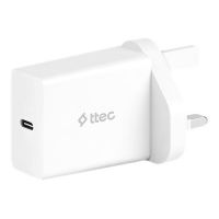 T-Tec SmartCharger Pro - Netzteil - 20 Watt - PD, Qualcomm Quick Charge 4.0+ (24 pin USB-C)