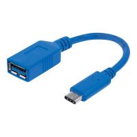 Manhattan USB-C to USB-A Cable, 15cm, Male to Female, 5 Gbps (USB 3.2 Gen1 aka USB 3.0)