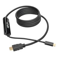 Tripp U444-006-H Aktives USB-C-zu-HDMI-Adapterkabel (Stecker/Stecker) - 4K - Schwarz - 1,8 m - 1,8 m - USB Typ-C - HDMI - Männlich - Männlich - 3840 x 2160 Pixel