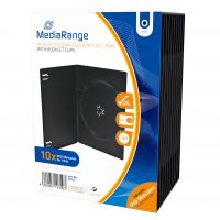 MEDIARANGE Retail pack DVD Case Single Slim - DVD-Slim-Videobox - Kapazität: 1 CD/DVD - Schwarz (Packung mit 10)