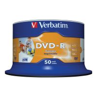 Verbatim 50 x DVD-R - 4.7 GB 16x - breite bedruckbare Fläche für Fotos