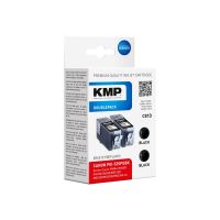 KMP DOUBLEPACK C81D - 2er-Pack - 19 ml - Schwarz - kompatibel - Tintenpatrone (Alternative zu: Canon PGI-525PGBK, Canon 4529B001)
