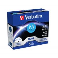 Verbatim M-Disc - 5 x BD-R XL - 100 GB 4x - mit Tintenstrahldrucker bedruckbare Oberfläche - Jewel Case (Schachtel)