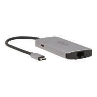 Tripp USB C Hub - 3-Port USB 3.2 Gen 1, 3 USB-A Ports, GbE, Thunderbolt 3, 100W PD Charging, Aluminum Housing