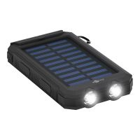 Wentronic goobay Outdoor PowerBank 8.0 - Solar-Powerbank - Li-Pol - 8000 mAh - 29.6 Wh - 2 A - 2 Ausgabeanschlussstellen (2 x USB)