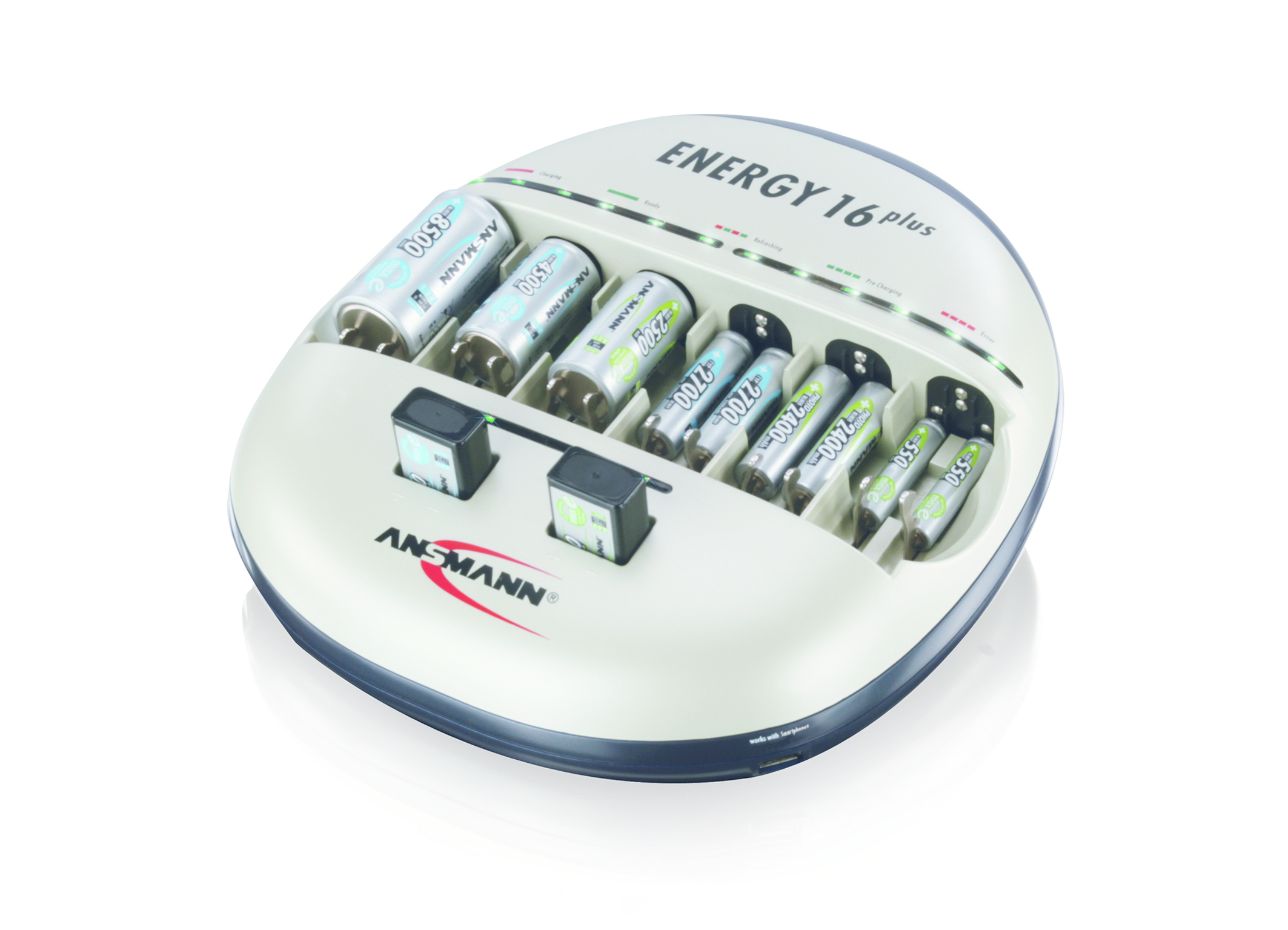 Ansmann 16+, 9v, AA, AAA, C, D