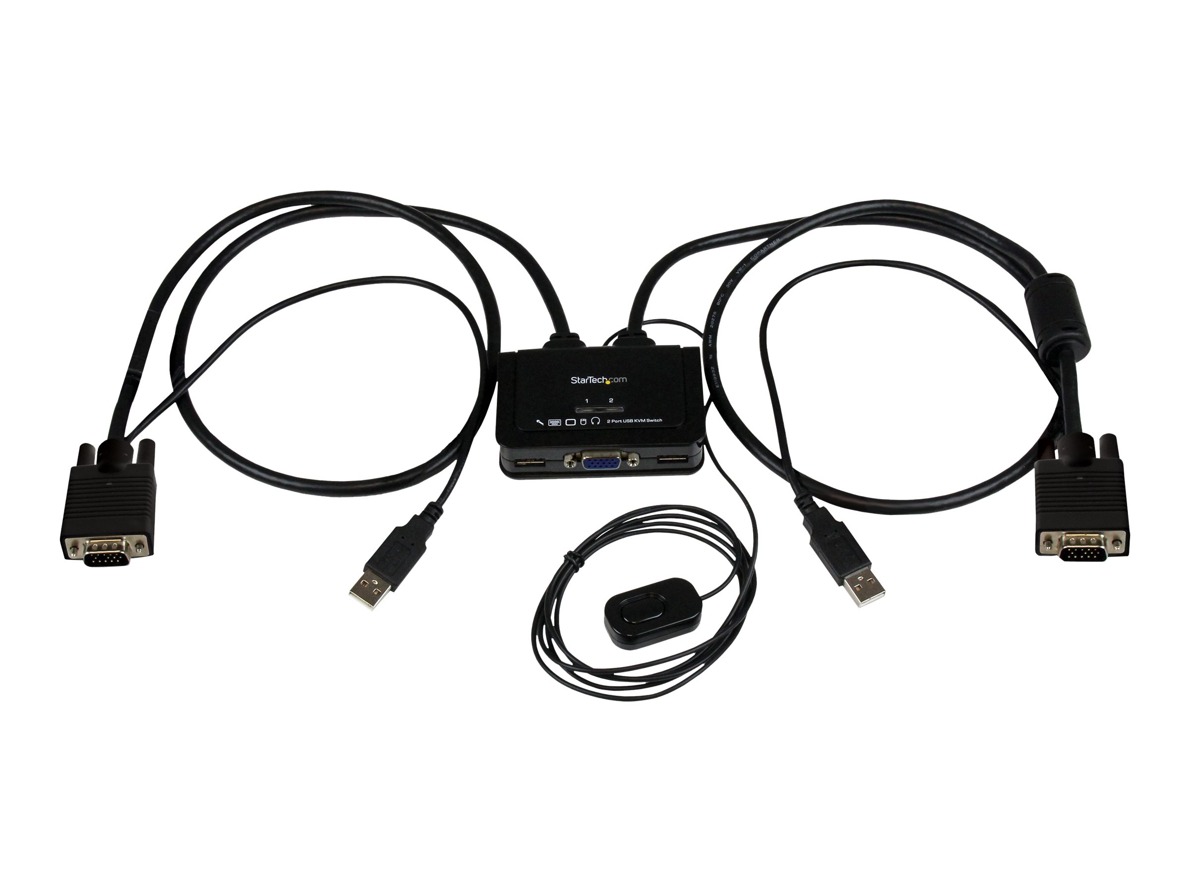 StarTech.com 2 Port VGA USB KVM Switch Kabel Image