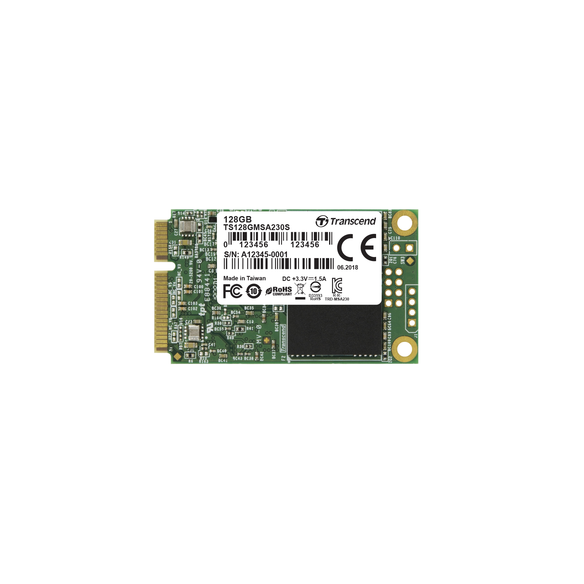 Transcend 230S - SSD - 128 GB - intern - mSATA Image