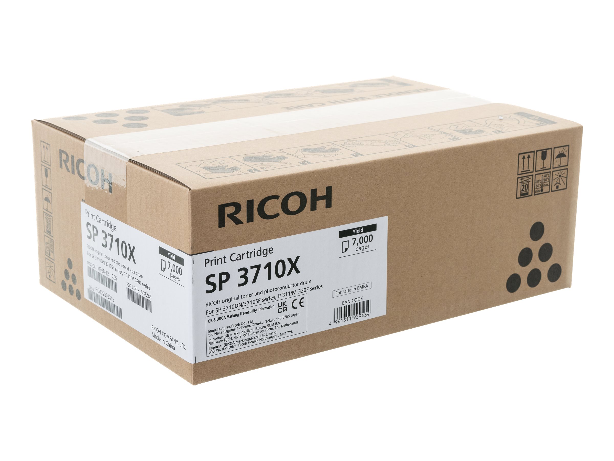 Ricoh SP 3710X - Schwarz - original - Tonerpatrone Image